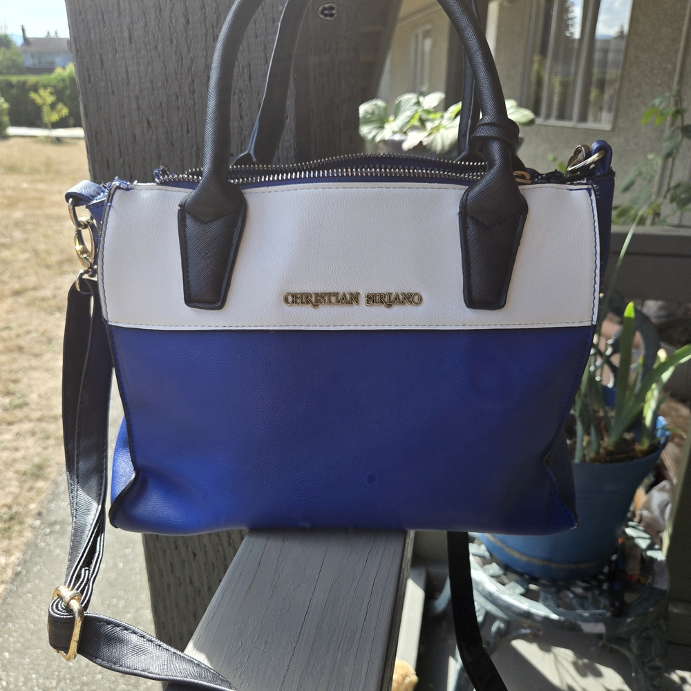 Christian Siriano Blue and White Women's Cross Body Bag